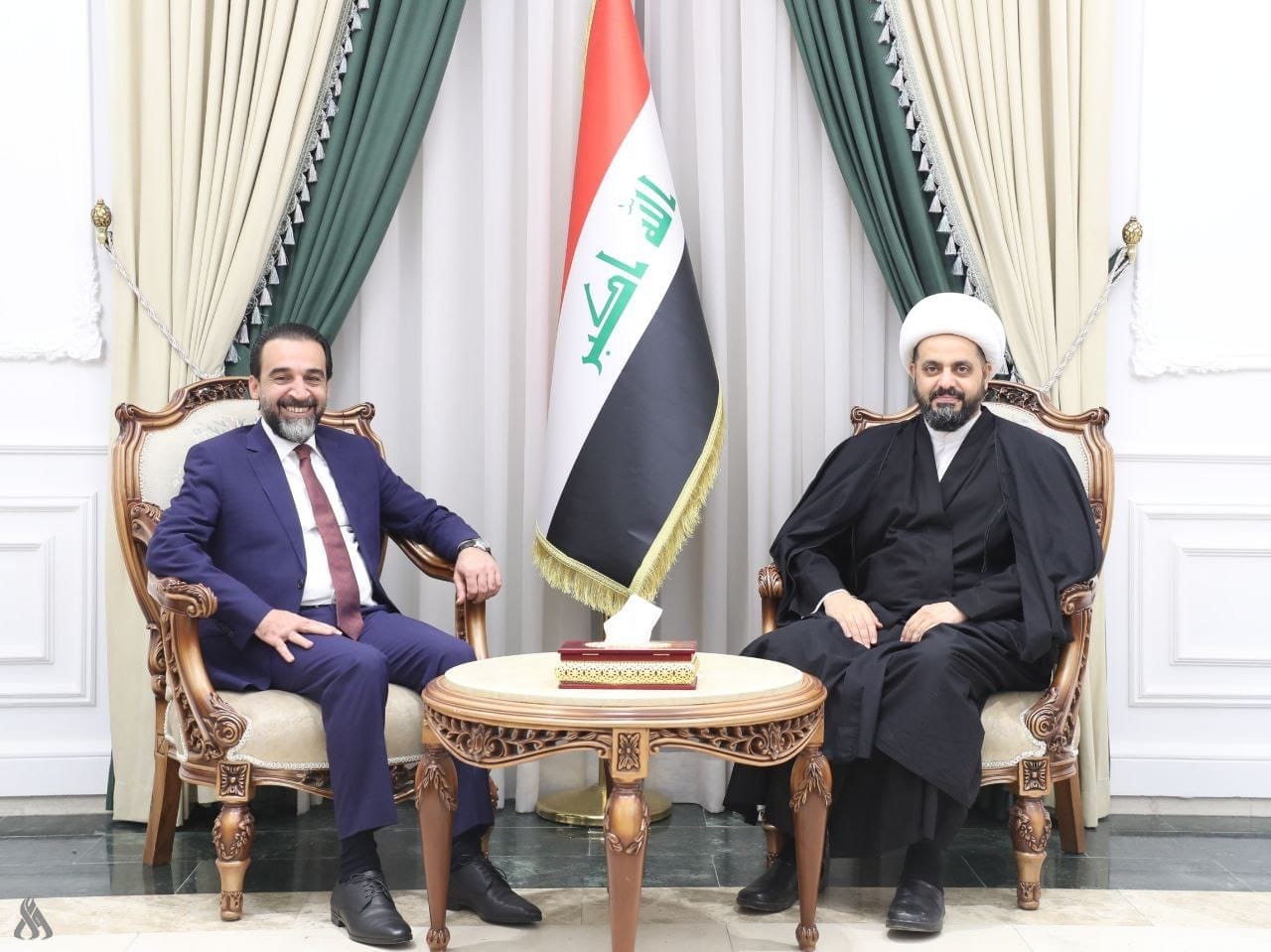 الشيخ الخزعلي والحلبوسي يؤكدان أهمية الإسراع بتشكيل الحكومة