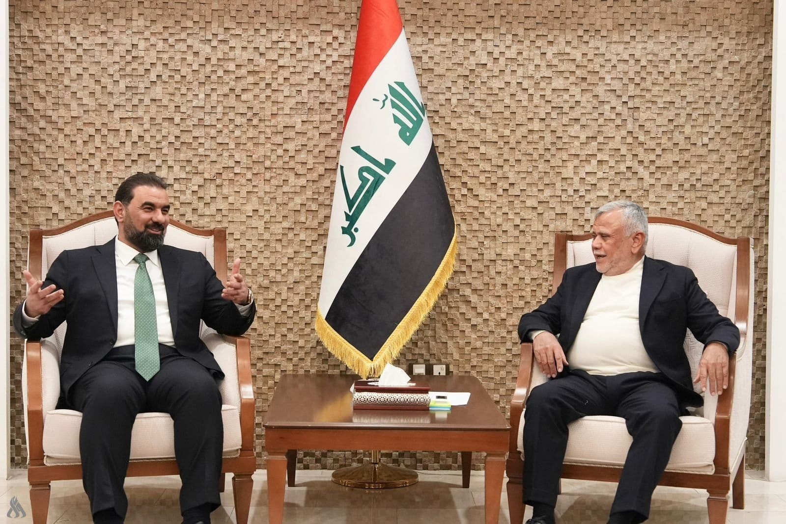 رئيس البرلمان والعامري يؤكدان على ضرورة إكمال الاستحقاقات الدستورية